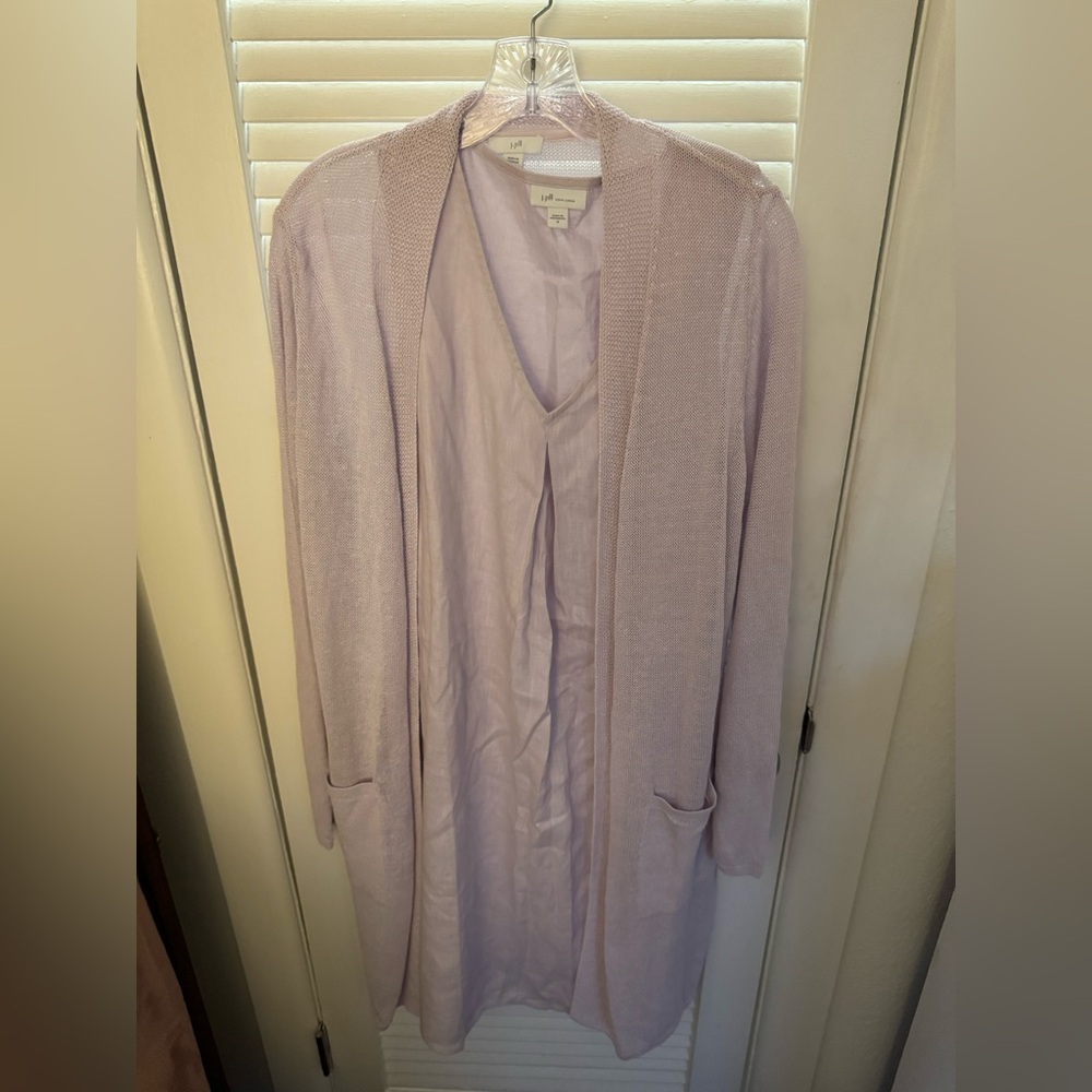 J. Jill Lavender Mini Dress and sweater